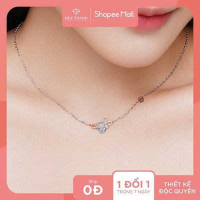 RABBIT TALES - Dây chuyền Vàng 10K đá CZ Snow Rabbit DCZ104 Huy Thanh Jewelry