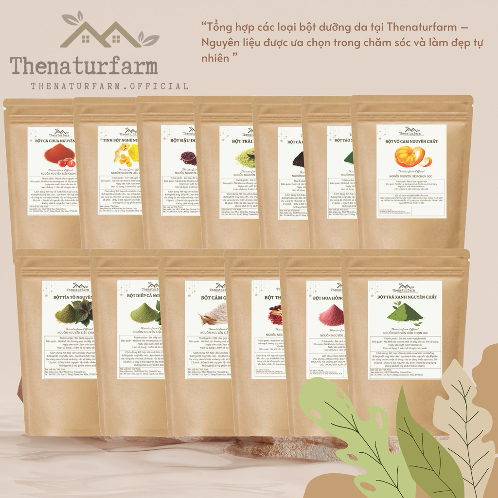 Bột thiên nhiên các loại Thenaturfarm [ 50GR ][ Shopee Mall ]
