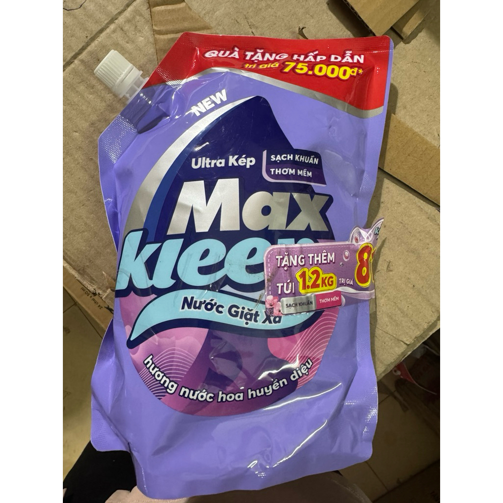 ( 600g- 1.2kg) Nước giặt xả Maxkleen 2in1 túi 1kg2- Hương nước hoa huyền diệu