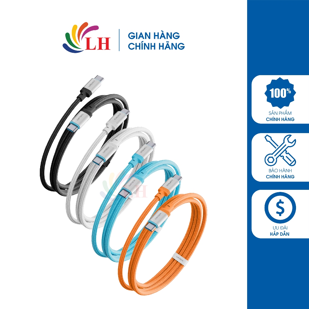 Cáp USB Type-C to Type-C Cuktech 6A 1.5m 240W CTC615W - Hàng chính hãng