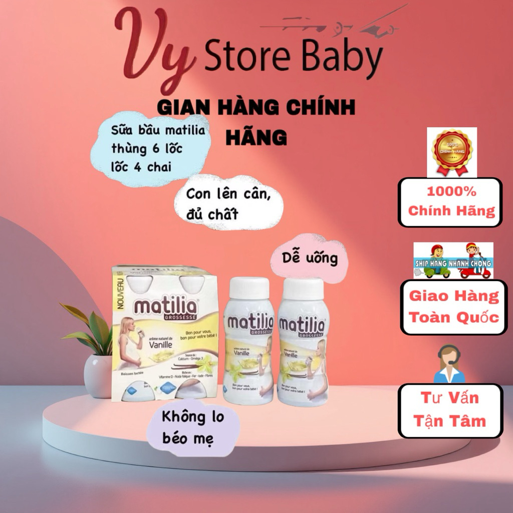 Sữa Matilia Pháp cho mẹ bầu (4hộpx200ml)