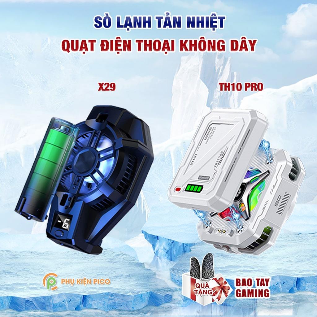 Quạt tản nhiệt điện thoại sò lạnh từ tính CX12 / X29 / TH10 Pro giảm nhiệt nhanh hỗ trợ tăng FPS Gam