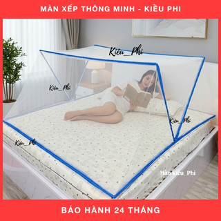 Mùng gấp chống muỗi xếp thông minh - màn ngủ tự bung cao cấp gấp gọn KP