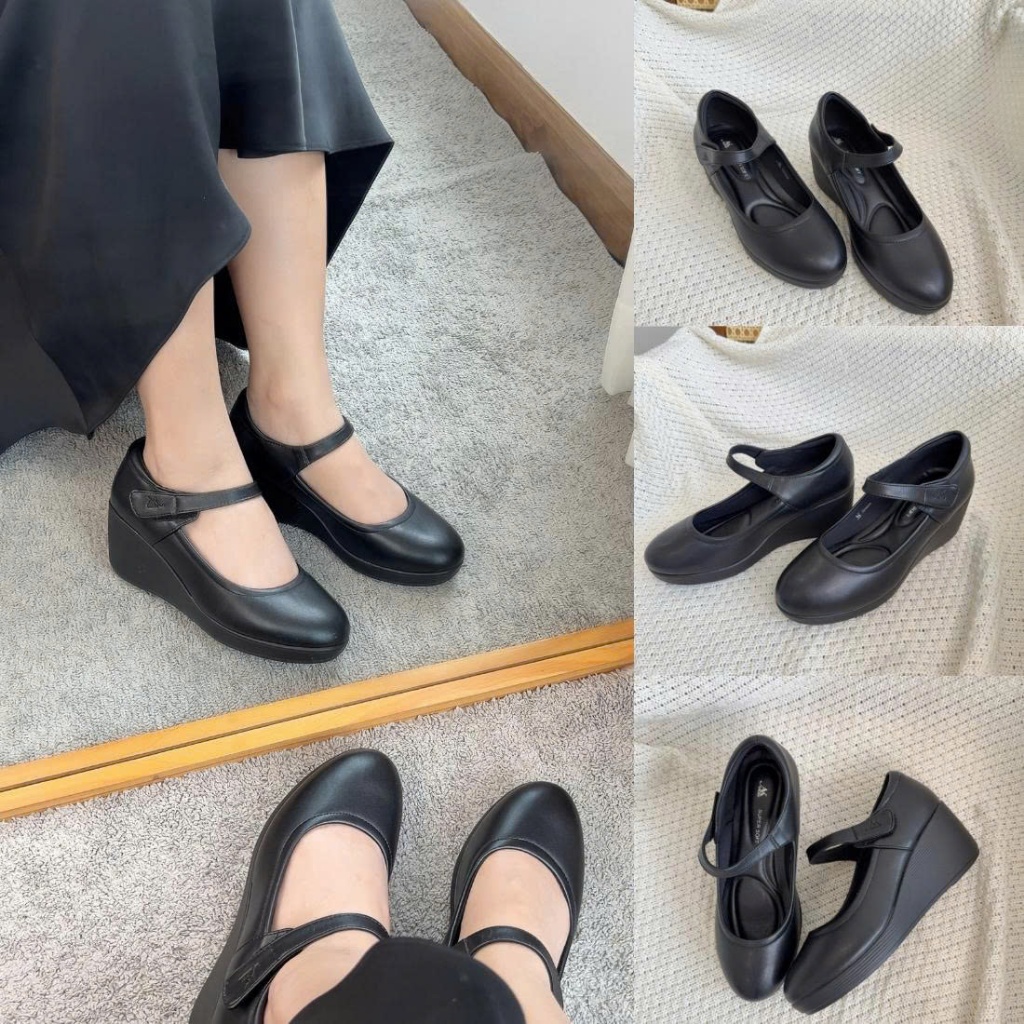 (SALE UPTO 40%) Giày Da Đế Xuồng 6cm Super Soft AK39 - Lót Êm, Tôn Dáng Chất Nhẹ & Hạn Chế Tiếng Ồn | BigBuy360 - bigbuy360.vn