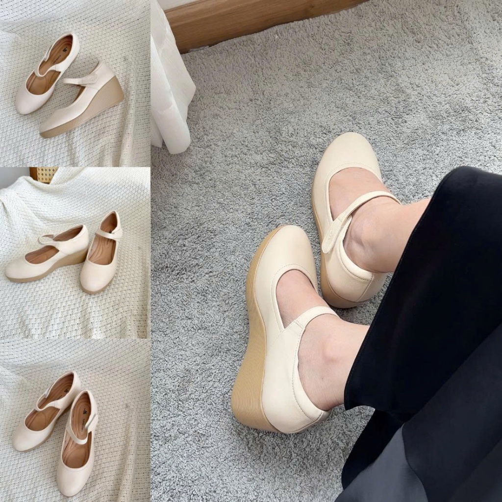 (SALE UPTO 40%) Giày Da Đế Xuồng 6cm Super Soft AK39 - Lót Êm, Tôn Dáng Chất Nhẹ & Hạn Chế Tiếng Ồn | BigBuy360 - bigbuy360.vn