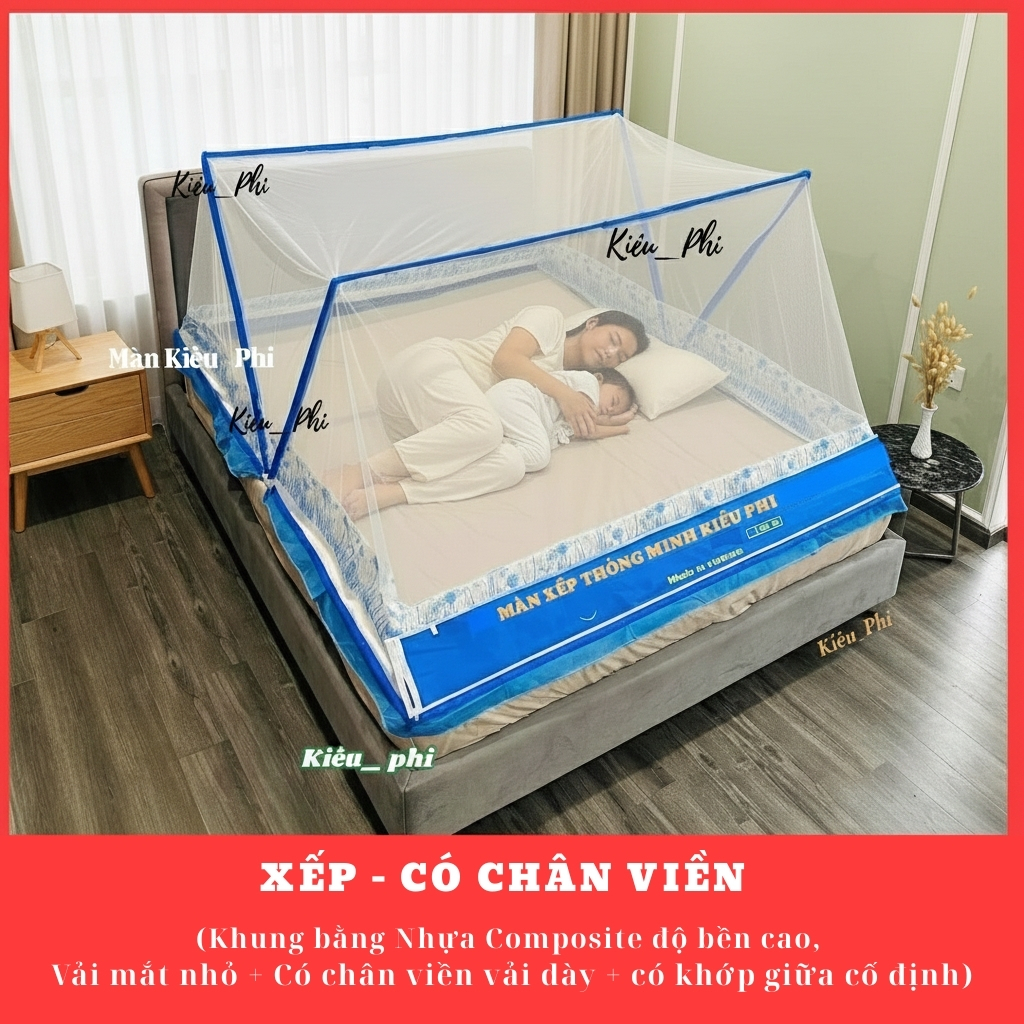 Mùng Chụp Xếp Thông Minh Gấp Gọn Mẫu Mới Nhất 2024 - Màn Ngủ Tự Bung Người Lớn Chống Muỗi Và Côn Trù