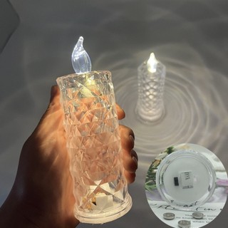 Đèn LED Chiếu Hình Hoa Hồng Kim Cương Lãng Mạn Sử Dụng Pin Sáng Tạo Trang Trí Nhà Cửa / Tiệc Cưới