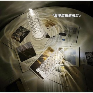 Đèn LED Chiếu Hình Hoa Hồng Kim Cương Lãng Mạn Sử Dụng Pin Sáng Tạo Trang Trí Nhà Cửa / Tiệc Cưới