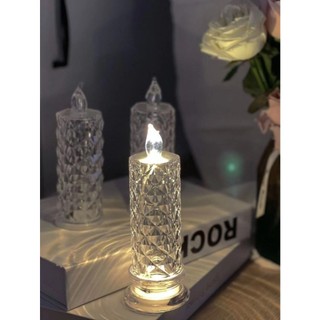 Đèn LED Chiếu Hình Hoa Hồng Kim Cương Lãng Mạn Sử Dụng Pin Sáng Tạo Trang Trí Nhà Cửa / Tiệc Cưới