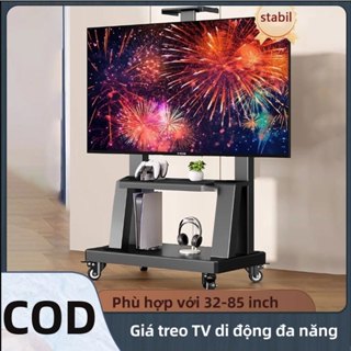  Kệ tivi kệ tivi có bánh xe kệ tivi di động size 32''-85'' cao 142 cm. 360 độ và có thể điều chỉn giá treo tivi 