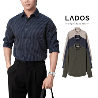  Áo Sơ Mi Nam Kẻ Sọc Dài Tay Smart Casual LADOS-8187 Form Regular Thoải Mái Sang Trọng Chất vải Premium Cao Cấp Mềm Mát 
