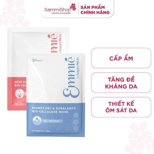 Emmie by Happyskin Mặt Nạ Bio-Cellulose Mask 25g