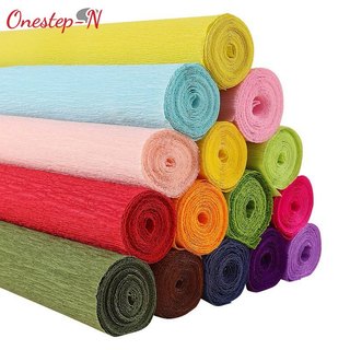 （50CM*250CM）Cuộn giấy nhún giấy nhăn làm hoa giấy đủ màu sắc
