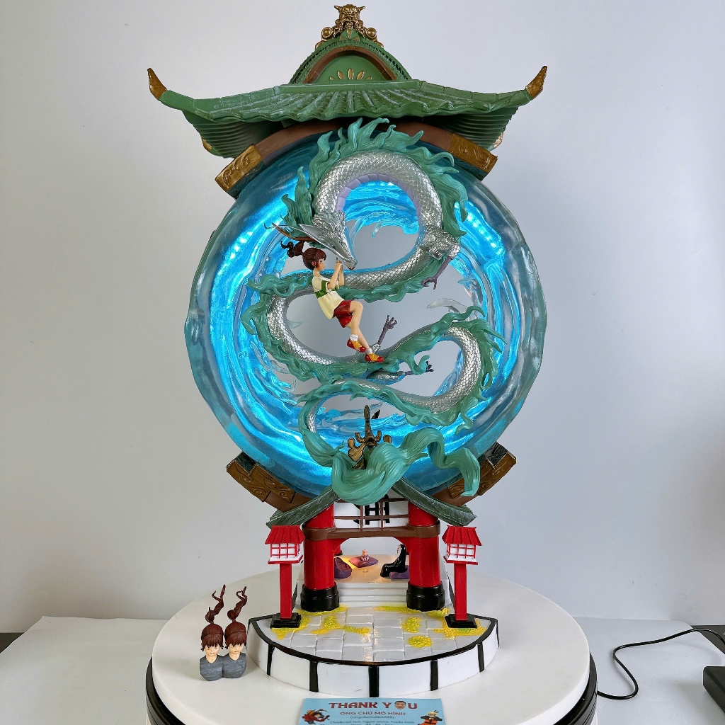 Mô hình haku cùng chihiro 50cm có led siêu đẹp - mô hình vùng đất linh hồn haku cùng chihiro ongchum