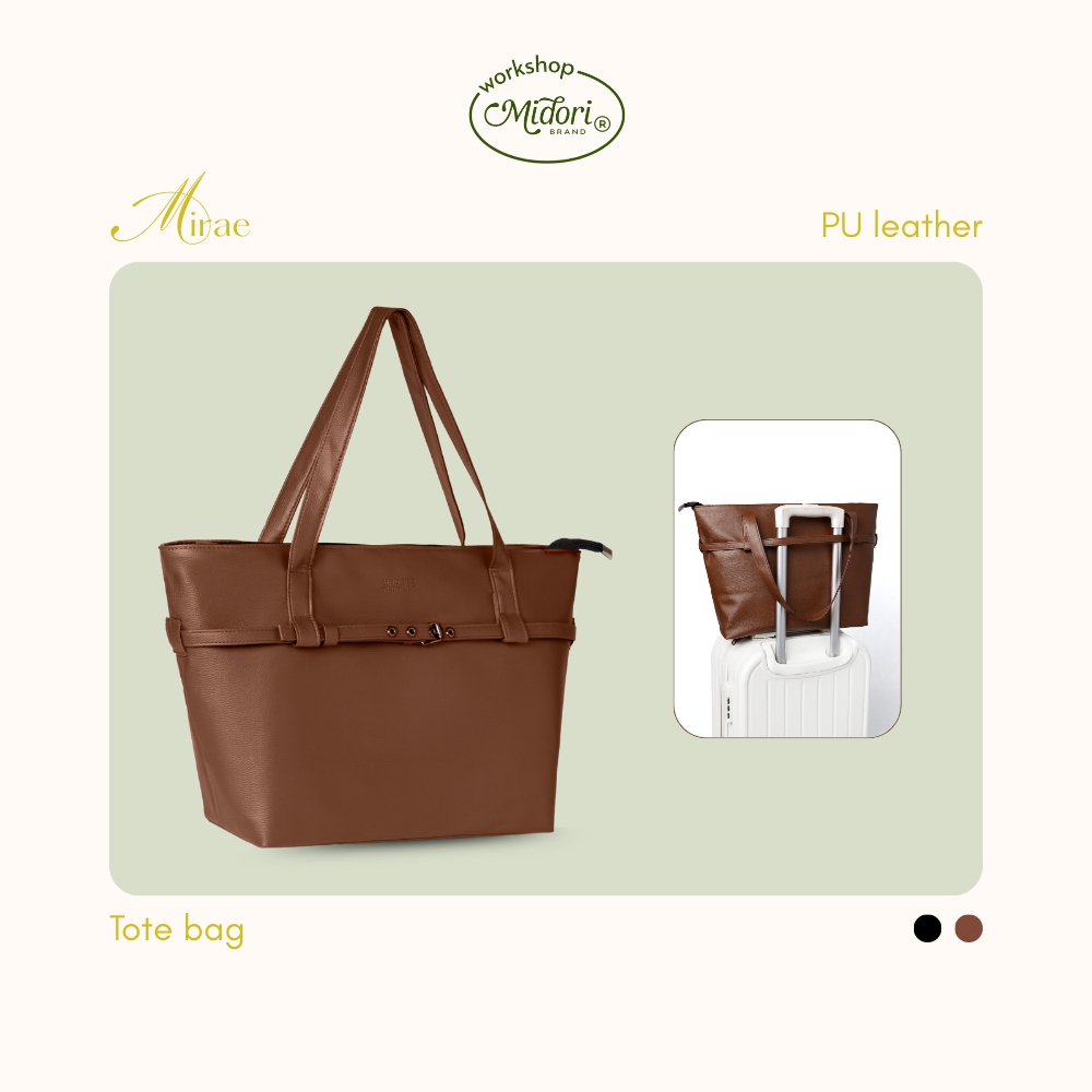  Túi Tote Da To MIRAE Quai Xách Đeo Vai Nam Nữ Đựng Laptop Đi Học Làm Du Lịch | Mi Midori 