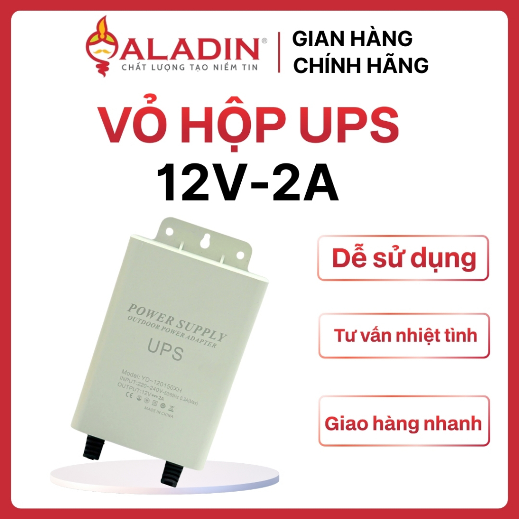 Vỏ bộ lưu điện UPS 12V-2A cho bộ định tuyến WiFi, camera ngoài trời, bộ định tuyến,..