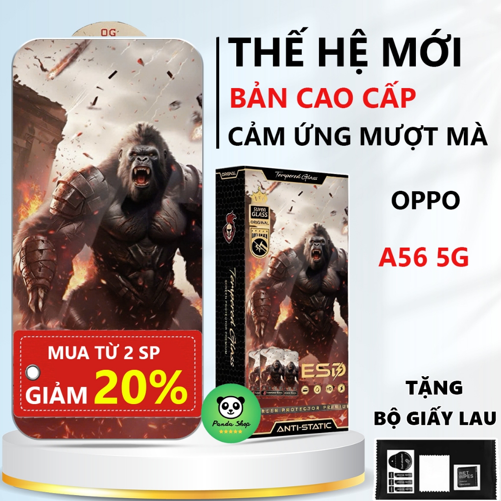 Kính cường lực chiến binh OPPO A56 5G nano siêu mượt, hạn chế vân tay-Panda