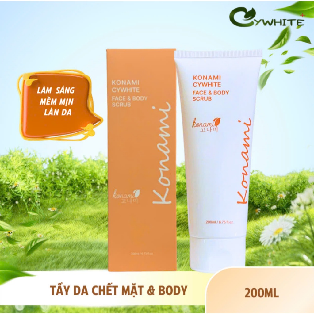 Tẩy da chết mặt và body cywhite 180ml