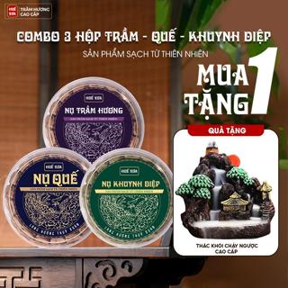 [TẶNG THÁC KHÓI ] Combo 3 Hộp Nụ Trầm, Nụ Quế , Nụ KHuynh Diệp Huế Xưa Xông Nhà, Giúp Ấm Không Gian, Gia Tăng Vượng Khí