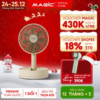  Quạt Sạc Gấp Gọn Magic A-007 Pin Trâu 5400mAh Dùng Liên Tục 29h Tùy Chỉnh Độ Cao Gió Mạnh BH 12T 