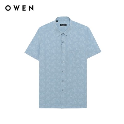 Owen - Áo sơ mi ngắn tay Body Fit AB255009NT chất liệu Bamboo poly