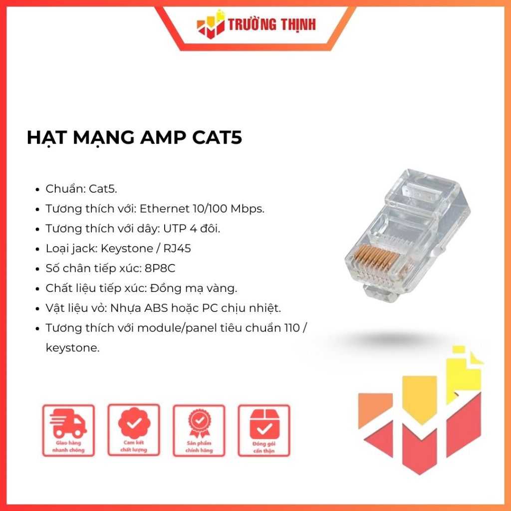 Đầu mạng  AMP Commscope Cat 5