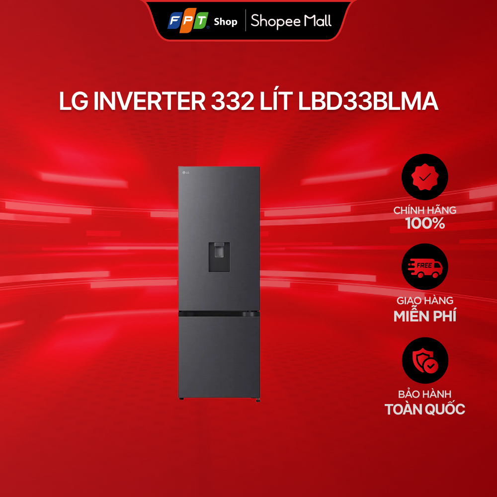 Tủ lạnh LG Inverter 332 lít LBD33BLMA