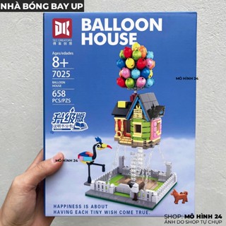  Mô hình Đồ chơi Lắp ráp Nhà bóng bay UP pixar Floating Balloon House disney MOC tự cân bằng lực DK 7025 