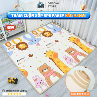[MỚI NHẤT] Thảm Cuộn Trải Sàn Xốp XPE PAKEY Dày 1.5CM, Thảm Cho Bé Tập Đi Tập Bò, 2 Mặt Êm Ái, Chống Nước Chống Trượt