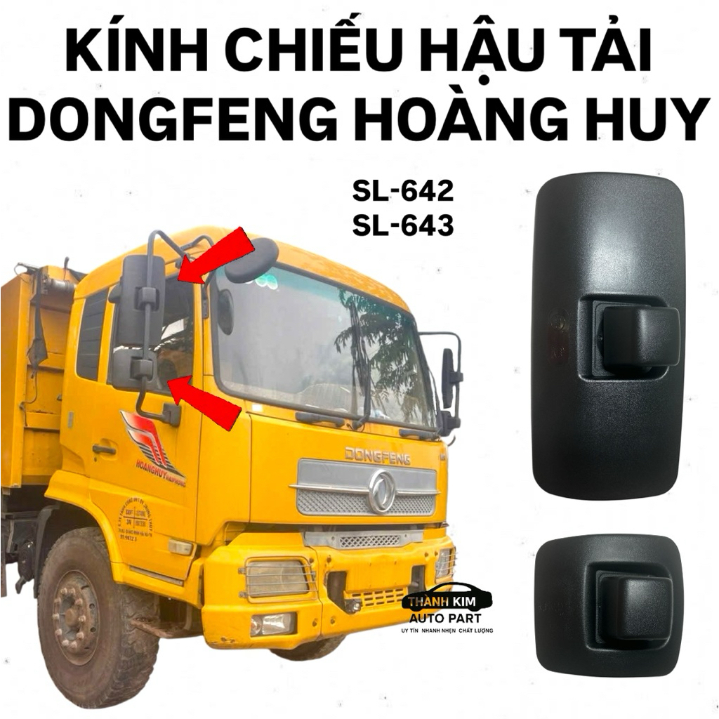 KÍNH CHIẾU HẬU TẢI DONGFENG 8-15 TẤN B170, B180, B190, C180