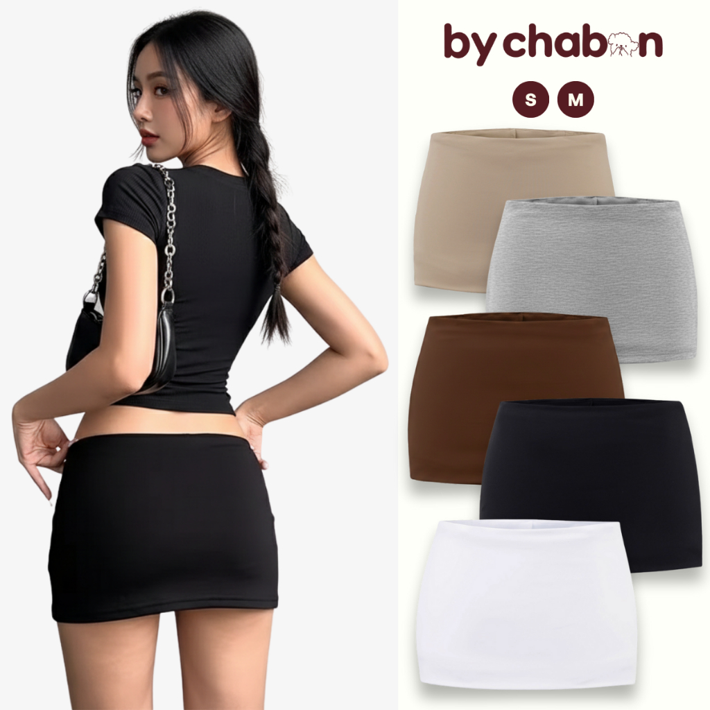 Chân Váy Dáng Ngắn Cạp Trễ Ôm Vòng 3 Chất Umi Co Giãn Thoải Mái By ChaBon CB24