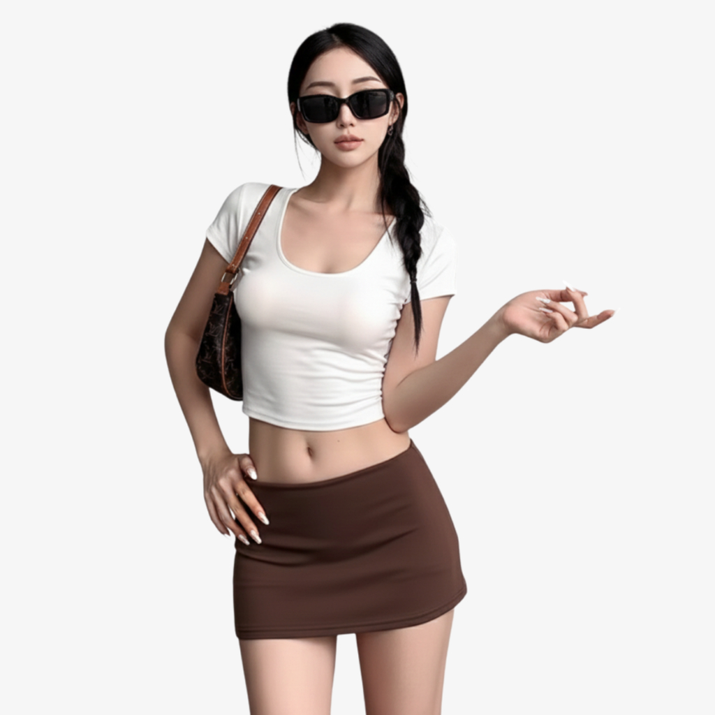 Chân Váy Dáng Ngắn Cạp Trễ Ôm Vòng 3 Chất Umi Co Giãn Thoải Mái By ChaBon CB24 | BigBuy360 - bigbuy360.vn