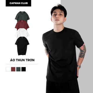  Áo thun nam trơn tay ngắn cổ tròn CAPMAN CLUB áo phông nam basic chuẩn form Regular Fit vải cotton dễ mặc hàng ngày 