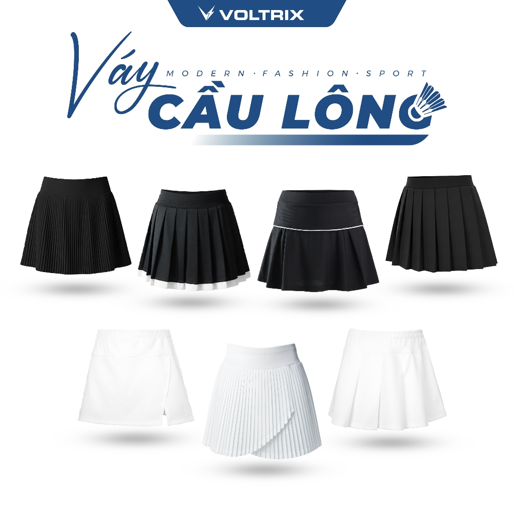  Váy cầu lông YONEX và LINING Váy Thể Thao Có Lót Trong Vải Thun 4 chiều logo in 
