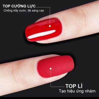 Sơn gel hơ đèn UV Base, Top coat, top nhám lỳ AS (mẫu chai đen)