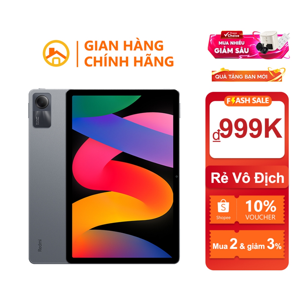 Redmi Pad SE 2024 6GB+128GB - Máy Tính Bảng Pin Trâu 8000mAh, Chip 7nm Mượt | Màn Hình Lớn 11"
