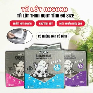 Miếng lót vệ sinh cho chó than hoạt tính CHARCOAL  ABSORB đủ size siêu thấm hút