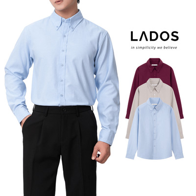 Áo Sơ Mi Button Down Nam Màu Trơn LADOS-8194 Form Regular, Chất Vải Oxford Mềm Mát, Kiểu Dáng Lịch Lãm