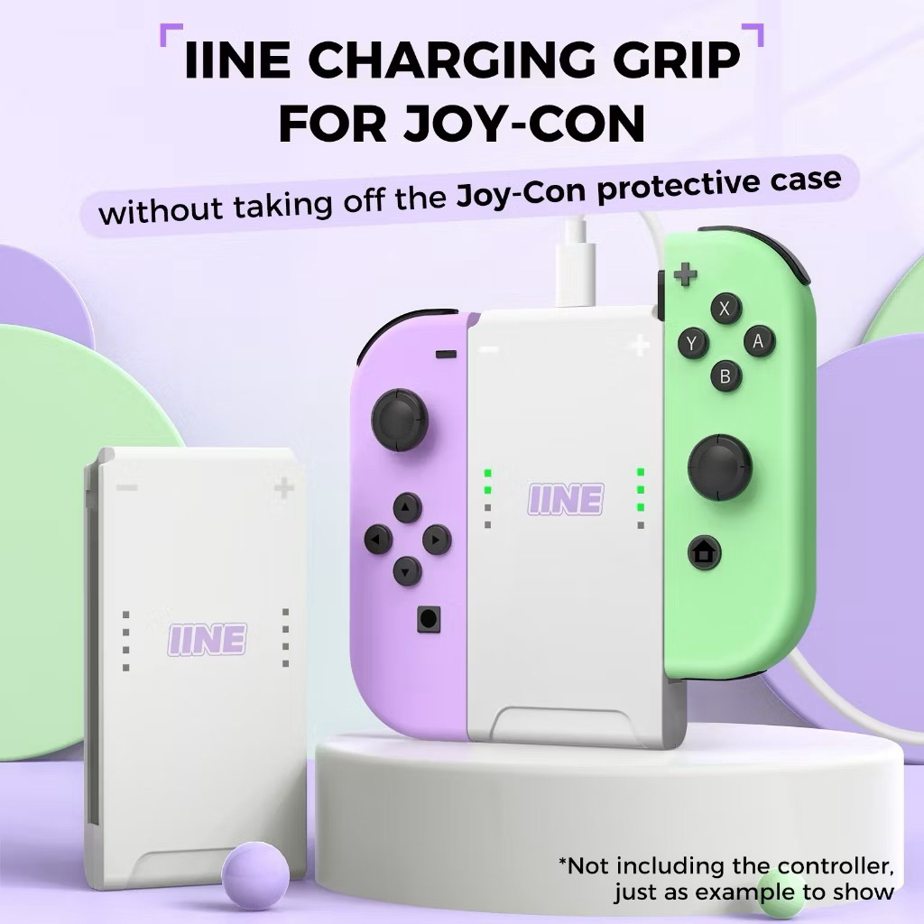 Đế sạc hình chữ nhật IINE Golden-Green Joycon cho Nintendo Switch Joycon / Màu trắng cổ điển