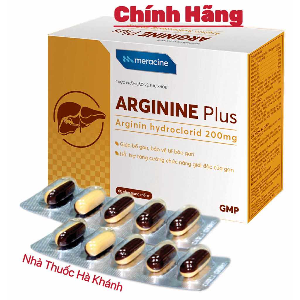 ✅{Chính Hãng} Viên Uống Bổ Gan Arginine Plus - Giúp Giải Độc Gan, Hạ Men Gan, Bảo Vệ Tế Bào Gan,... 