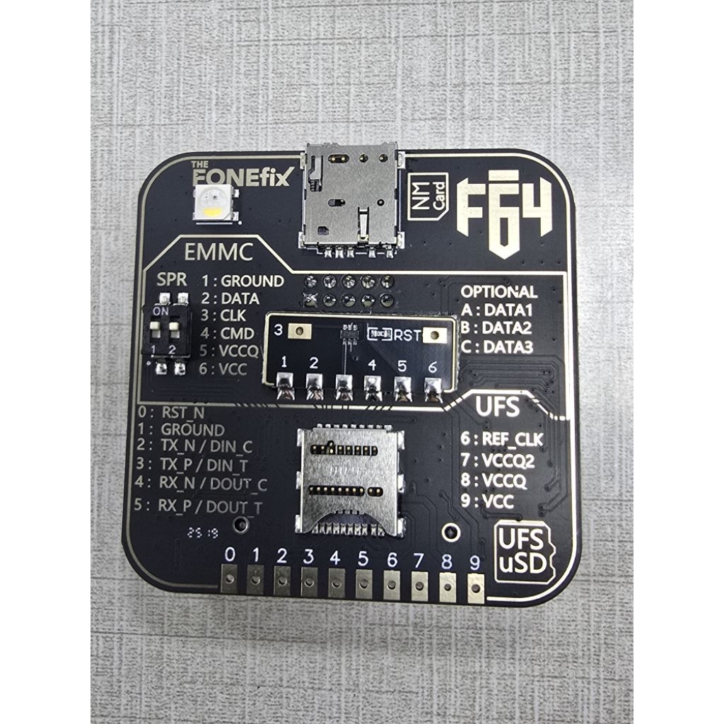 Đế câu gốc isp emmc ufs cho box F64 sửa chữa điện thoại