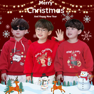   Nhiều mẫu xinh  Áo Noel áo Giáng Sinh bé trai bé gái Bernie in hình đáng yêu - Áo dài tay thu đông bé trai bé gái 