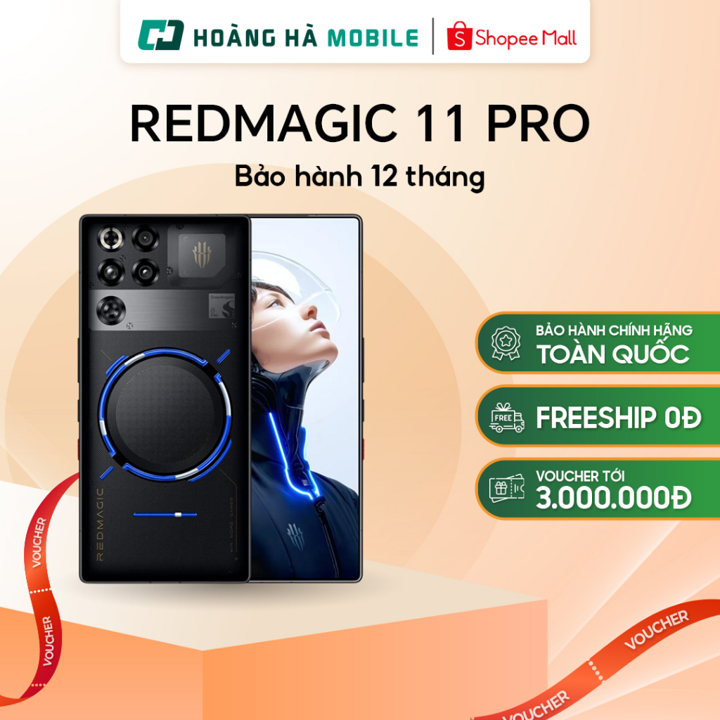 Điện thoại Gaming REDMAGIC 11 PRO 12GB/256GB - 16GB/512GB Hỗ trợ NFC - Bảo hành 12 tháng Chính hãng