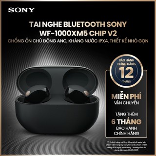 Tai nghe bluetooth Sony WF-1000XM5 chip V2, chống ồn chủ động ANC, kháng nước IPX4, thiết kế nhỏ gọn