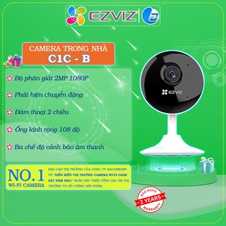 Camera wifi đế nam châm Ezviz C1C 2MP chính hãng, đàm thoại 2 chiều, cố định góc rộng