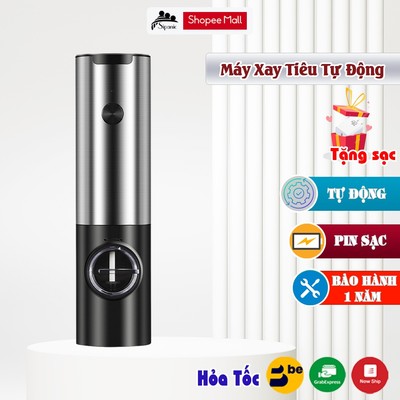 Máy xay tiêu muối tự động Sipanic XT1 - điều chỉnh cỡ xay, lưỡi gốm, thân vỏ inox 304