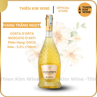 [Chính hãng] - Rượu Vang Trắng Ngọt Ý Bosio Costa D'ORTA Moscato D’asti DOCG - 750ml (5.5%)