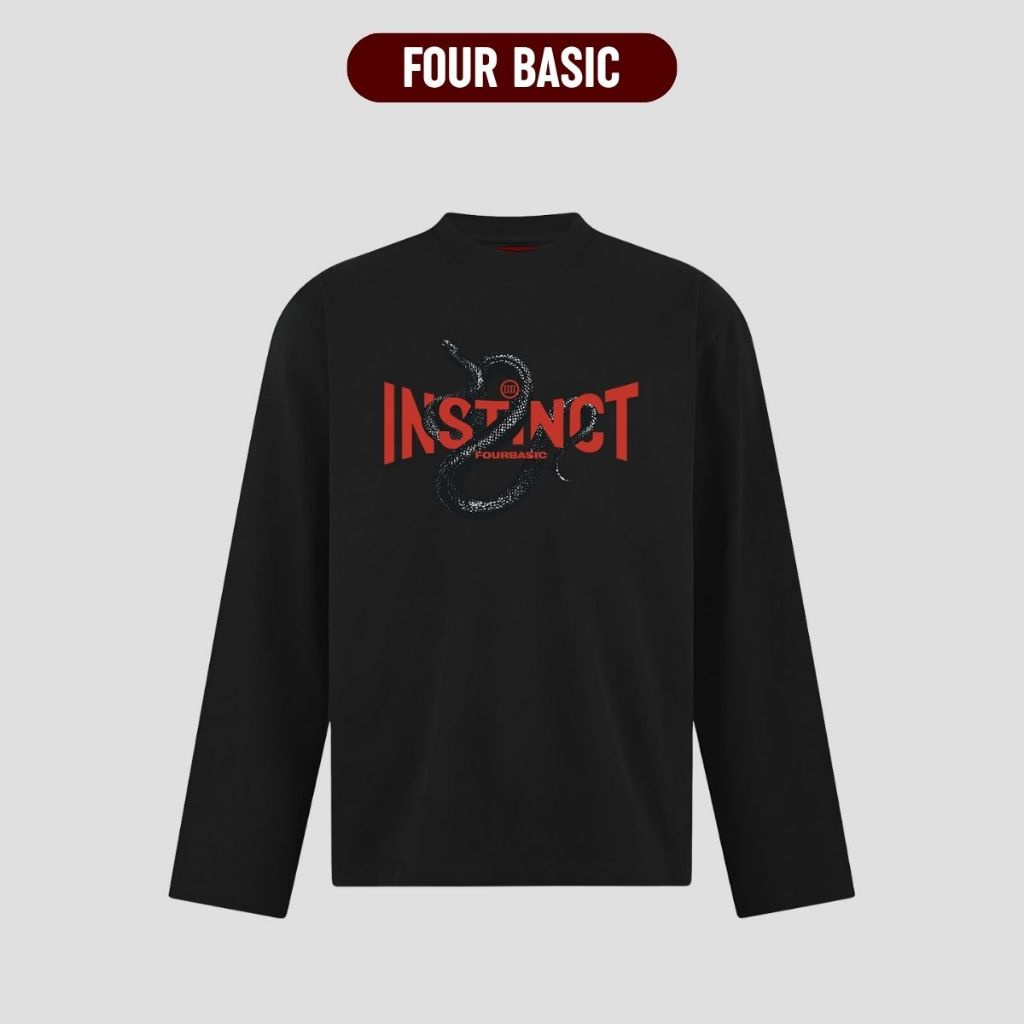 Áo Thun Tay Dài Instinct Boxy Long Tee nam nữ thoáng Cotton 280gsm dày dặn Four Basic chính hãng BL5