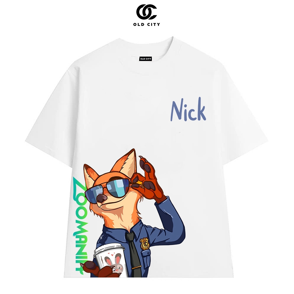 Old City Studio - Áo thun in hình Zootopia hot trend nhân vật Nick form oversized cho nam nữ