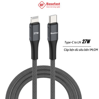  Dây sạc nhanh 20W Basefast cáp bọc dù dài 1m 2m siêu bền chống gãy cho Phone xr xs max 11 12 13 14 